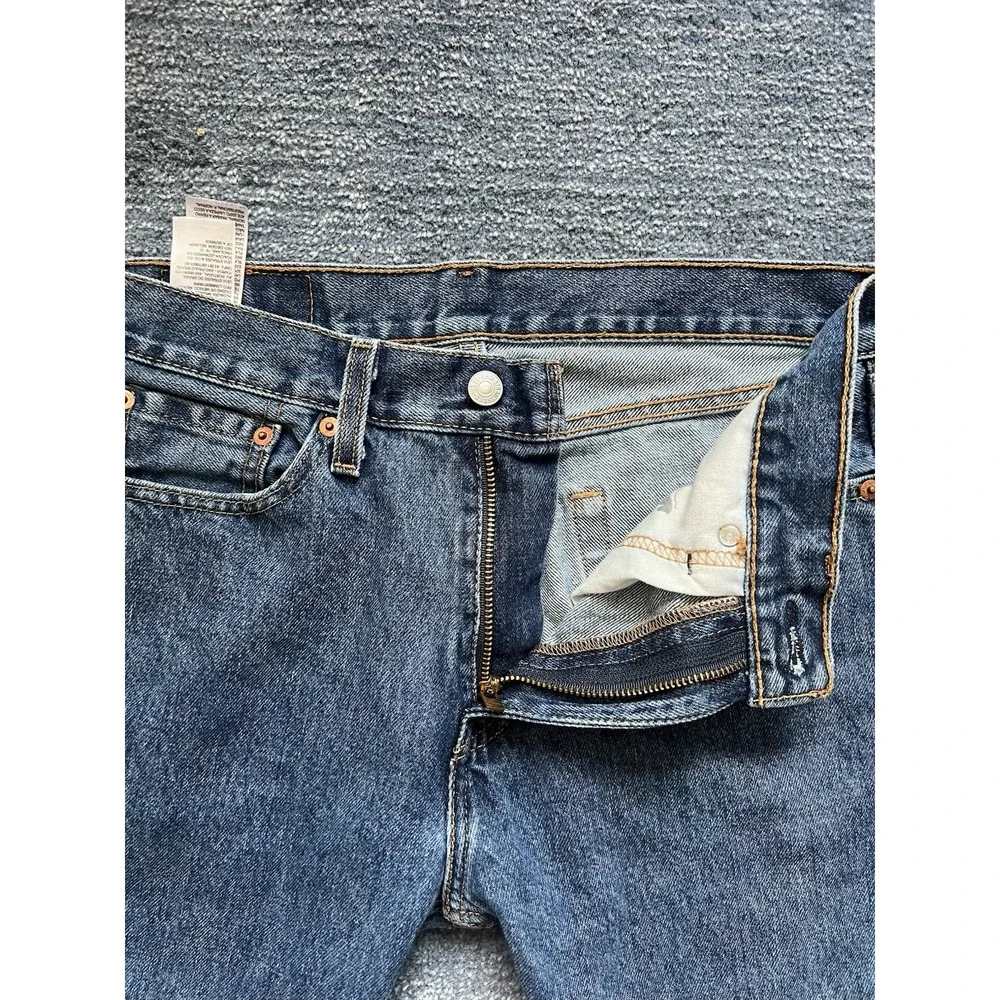 Levi's 505 Regular Fit Men's Jeans 30x32‎ Zip Fly Dark Wash Classic Straight Leg